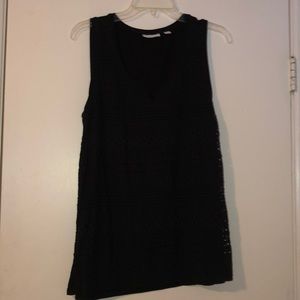 Black eyelet tank